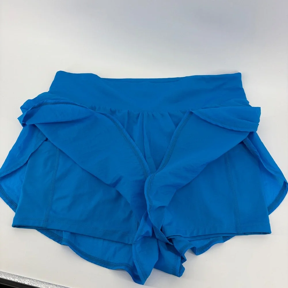 All in Motion Womens XXL Blue 2-in-1 Athletic Shorts Built-in Liner Pocket - Picture 3 of 7
